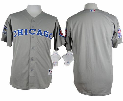 Chicago Cubs Blank Grey 1990 Turn Back The Clock Stitched Baseball Jersey