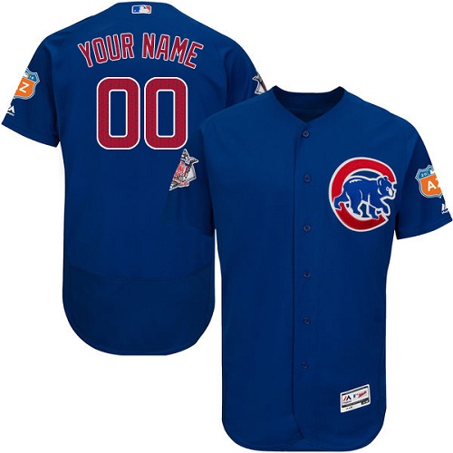 Chicago Cubs Blue Men's Flexbase Customized Jersey Chicago Cubs Blue Men's Flexbase Customized Jersey