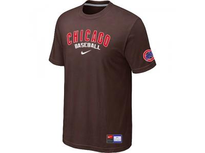 Chicago Cubs Brown NEW Short Sleeve Practice T-Shirt Chicago Cubs Brown NEW Short Sleeve Practice T-Shirt
