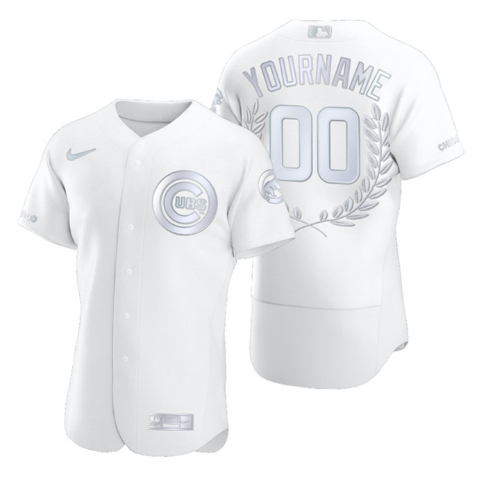 Chicago Cubs Custom Men''s Nike Platinum MLB MVP Limited Player Edition Jersey Chicago Cubs Custom Men''s Nike Platinum MLB MVP Limited Player Edition Jersey