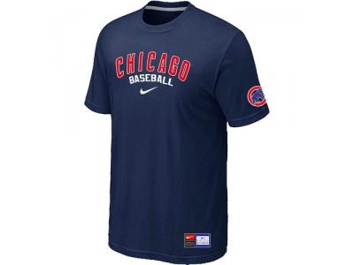 Chicago Cubs D.Blue NEW Short Sleeve Practice T-Shirt Chicago Cubs D.Blue NEW Short Sleeve Practice T-Shirt