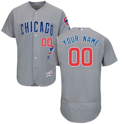 Chicago Cubs Gray Men's Flexbase Customized Jersey Chicago Cubs Gray Men's Flexbase Customized Jersey