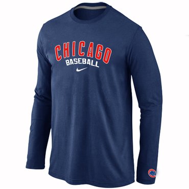 Chicago Cubs Long Sleeve T-Shirt D.Blue Chicago Cubs Long Sleeve T-Shirt D.Blue