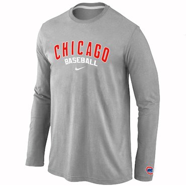 Chicago Cubs Long Sleeve T-Shirt Grey Chicago Cubs Long Sleeve T-Shirt Grey