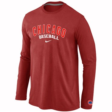 Chicago Cubs Long Sleeve T-Shirt RED Chicago Cubs Long Sleeve T-Shirt RED