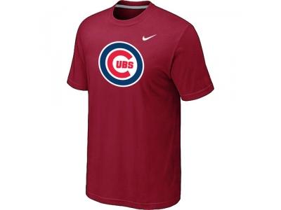 Chicago Cubs NEW Heathered Red Club Logo T-Shirt Chicago Cubs NEW Heathered Red Club Logo T-Shirt