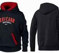 Chicago Cubs Pullover Hoodie Black & Red Chicago Cubs Pullover Hoodie Black & Red