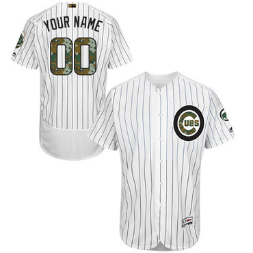 Chicago Cubs White 2016 Memorial Day Men's Flexbase Customized Jersey Chicago Cubs White 2016 Memorial Day Men's Flexbase Customized Jersey