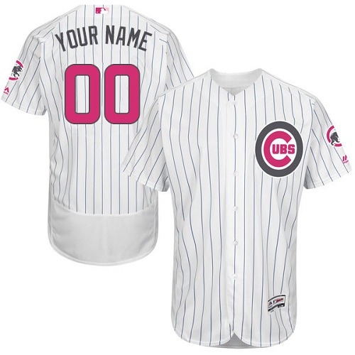 Chicago Cubs White Mother's Day Men's Flexbase Customized Jersey Chicago Cubs White Mother's Day Men's Flexbase Customized Jersey