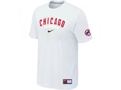 Chicago Cubs White NEW Short Sleeve Practice T-Shirt Chicago Cubs White NEW Short Sleeve Practice T-Shirt