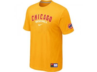 Chicago Cubs Yellow NEW Short Sleeve Practice T-Shirt Chicago Cubs Yellow NEW Short Sleeve Practice T-Shirt