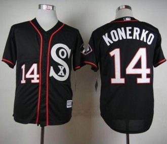 Chicago White Sox #14 Paul Konerko Black New Cool Base Stitched Baseball Jersey