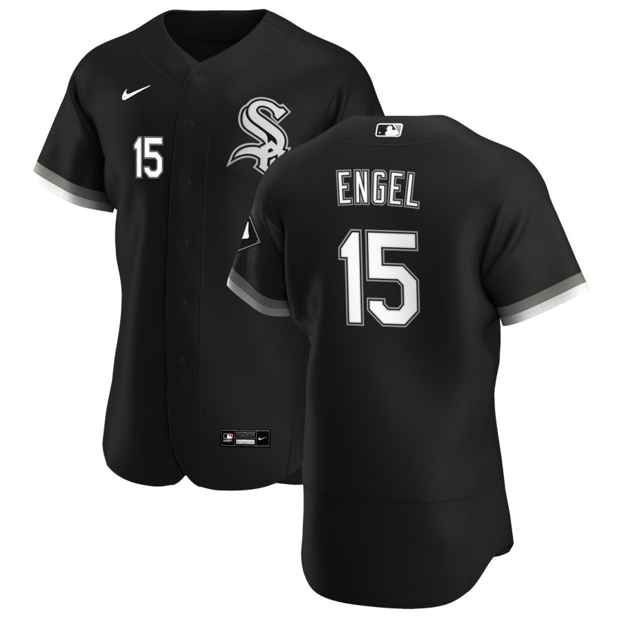 Chicago White Sox #15 Adam Engel Men's Nike Black Alternate 2020 Authentic Player MLB Jersey