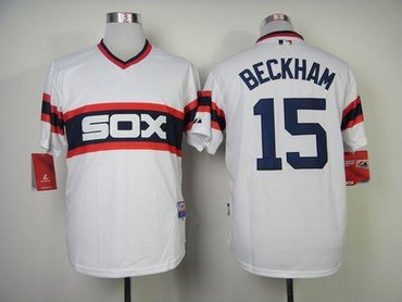 Chicago White Sox #15 Gordon Beckham White Home Cool Base Baseball Jersey