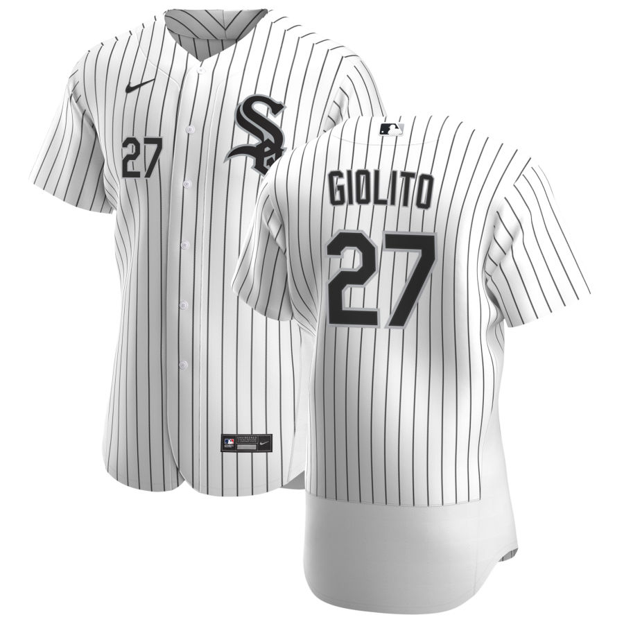 Chicago White Sox #27 Lucas Giolito Men's Nike White Home 2020 Authentic Player MLB Jersey