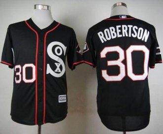 Chicago White Sox #30 David Robertson Black New Cool Base Stitched Baseball jersey
