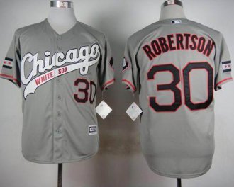 Chicago White Sox #30 David Robertson Grey New Cool Base Stitched Baseball Jersey