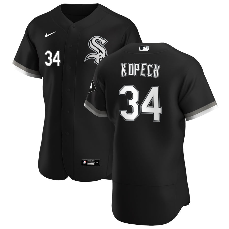 Chicago White Sox #34 Michael Kopech Men's Nike Black Alternate 2020 Authentic Player MLB Jersey