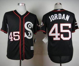 Chicago White Sox #45 Michael Jordan Black New Cool Base Stitched Baseball Jerseys