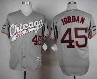 Chicago White Sox #45 Michael Jordan Grey New Cool Base Stitched Baseball Jersey