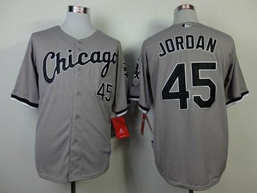 Chicago White Sox #45 Michael Jordan Stitched Grey Baseball Jersey