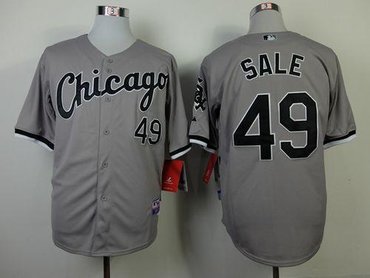 Chicago White Sox #49 Chris Sale Grey Cool Base Stitched Baseball Jerseys