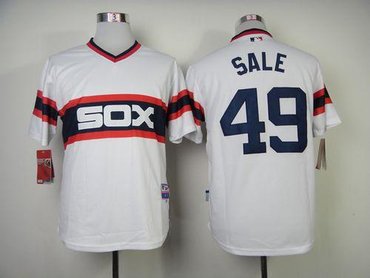 Chicago White Sox #49 Chris Sale White Home Cool Base Baseball Jersey