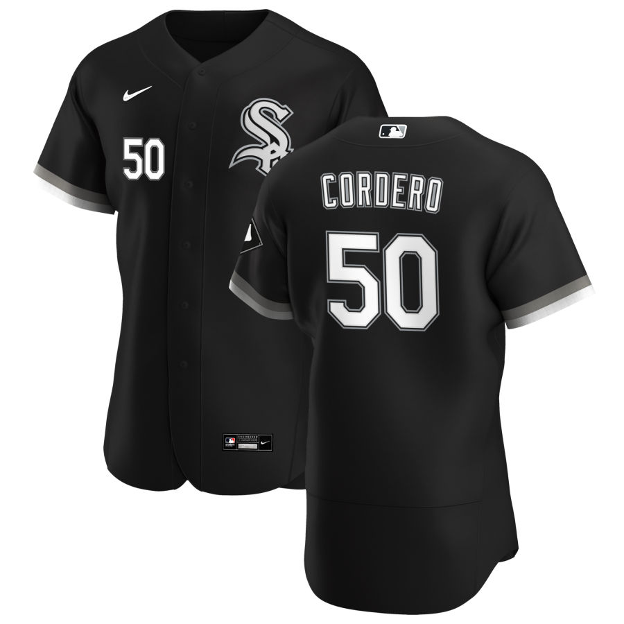 Chicago White Sox #50 Jimmy Cordero Men's Nike Black Alternate 2020 Authentic Player MLB Jersey