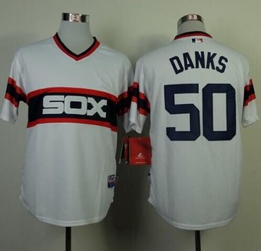 Chicago White Sox #50 John Danks White Alternate Home Cool Base Stitched Baseball Jersey