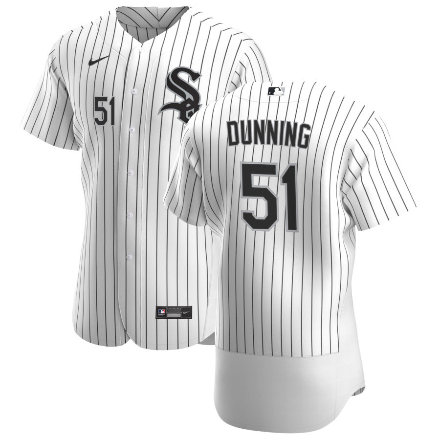 Chicago White Sox #51 Dane Dunning Men's Nike White Home 2020 Authentic Player MLB Jersey