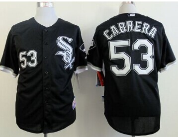 Chicago White Sox #53 Melky Cabrera Black Cool Base Baseball Jerseys