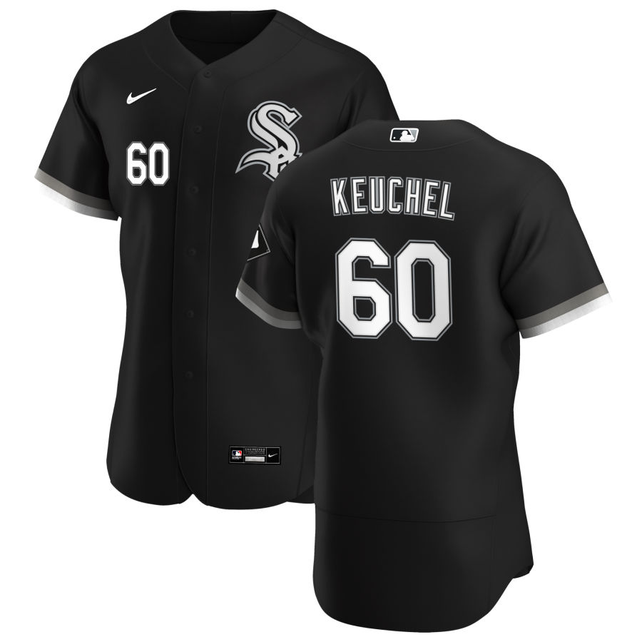 Chicago White Sox #60 Dallas Keuchel Men's Nike Black Alternate 2020 Authentic Player MLB Jersey