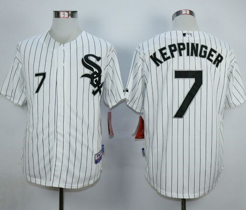 Chicago White Sox #7 Jeff Keppinger White Cool Base Stitched MLB Jersey
