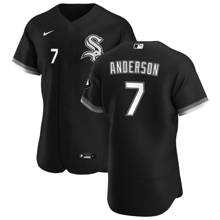 Chicago White Sox #7 Tim Anderson Men's Nike Black Alternate 2020 Authentic Player MLB Jersey