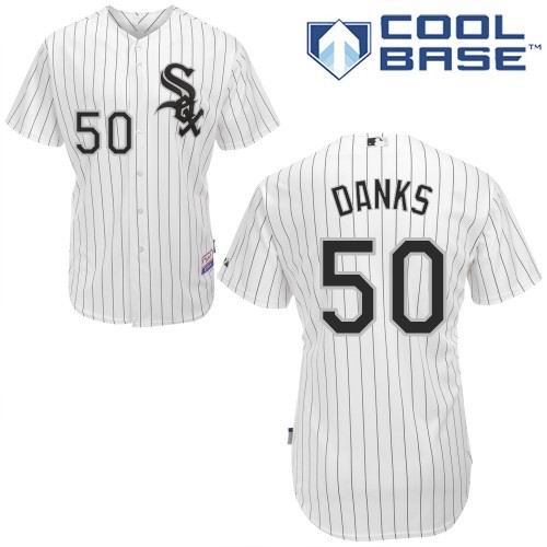 Chicago White Sox 50 John Danks white Cool Base Jerseys