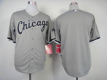 Chicago White Sox Blank Grey Cool Base Stitched Baseball Jersey