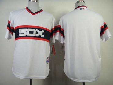 Chicago White Sox Blank White Alternate Home Cool Base Baseball Jersey