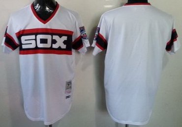 Chicago White Sox Blank White Throwback M&N MLB Jerseys