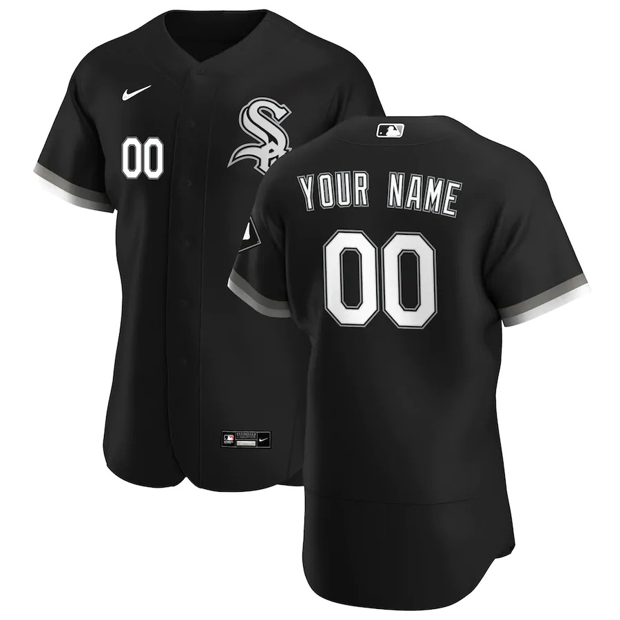 Chicago White Sox Custom Men's Nike Black Alternate 2020 Authentic Player MLB Jersey Chicago White Sox Custom Men's Nike Black Alternate 2020 Authentic Player MLB Jersey