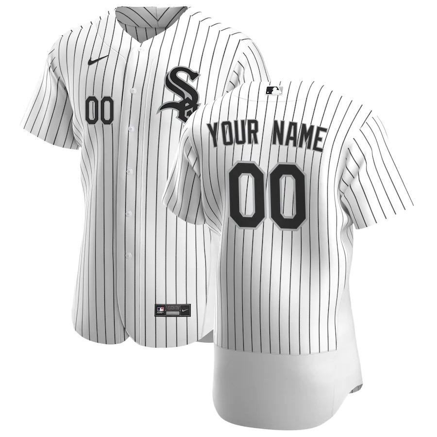 Chicago White Sox Custom Men's Nike White Home 2020 Authentic Player MLB Jersey Chicago White Sox Custom Men's Nike White Home 2020 Authentic Player MLB Jersey