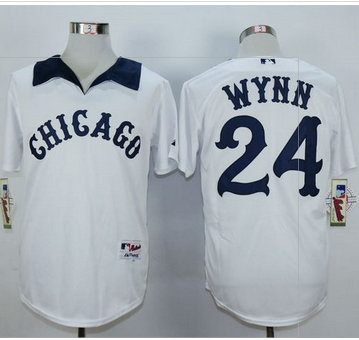 Chicago White sox #24 Early Wynn White 1976 Turn Back The Clock Stitched MLB Jersey