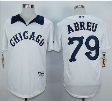 Chicago White sox #79 Jose Abreu White 1976 Turn Back The Clock Stitched MLB Jersey