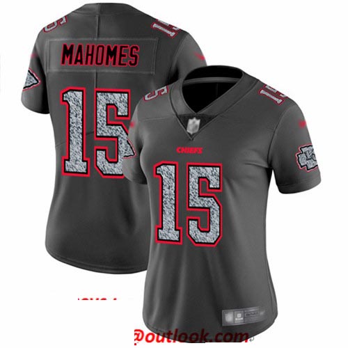 Chiefs #15 Patrick Mahomes Gray Static Women's Stitched Football Vapor Untouchable Limited Jersey Chiefs #15 Patrick Mahomes Gray Static Women's Stitched Football Vapor Untouchable Limited Jersey