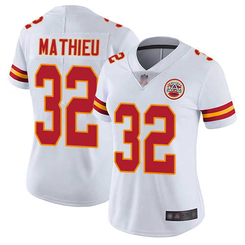 Chiefs #32 Tyrann Mathieu White Women's Stitched Football Vapor Untouchable Limited Jersey