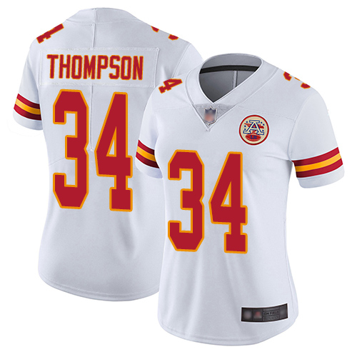 Chiefs #34 Darwin Thompson White Women's Stitched Football Vapor Untouchable Limited Jersey Chiefs #34 Darwin Thompson White Women's Stitched Football Vapor Untouchable Limited Jersey