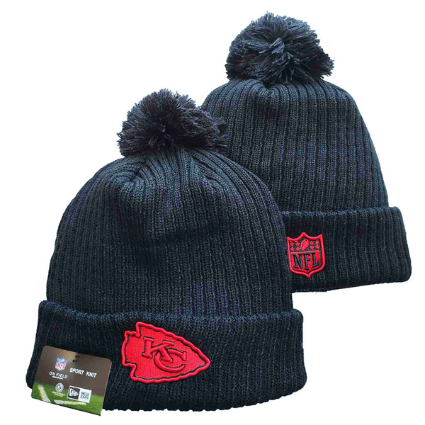 Chiefs Black Knit Hat -YD
