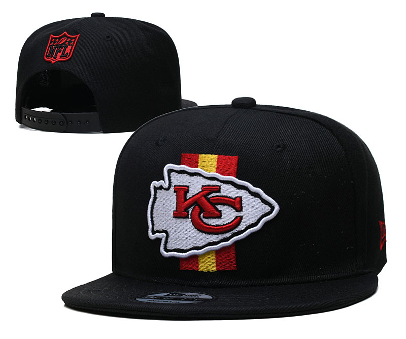 Chiefs Black Snapback Hat --YD