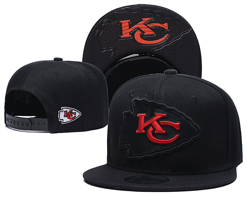 Chiefs Team Logo Black Adjustable Hat YD