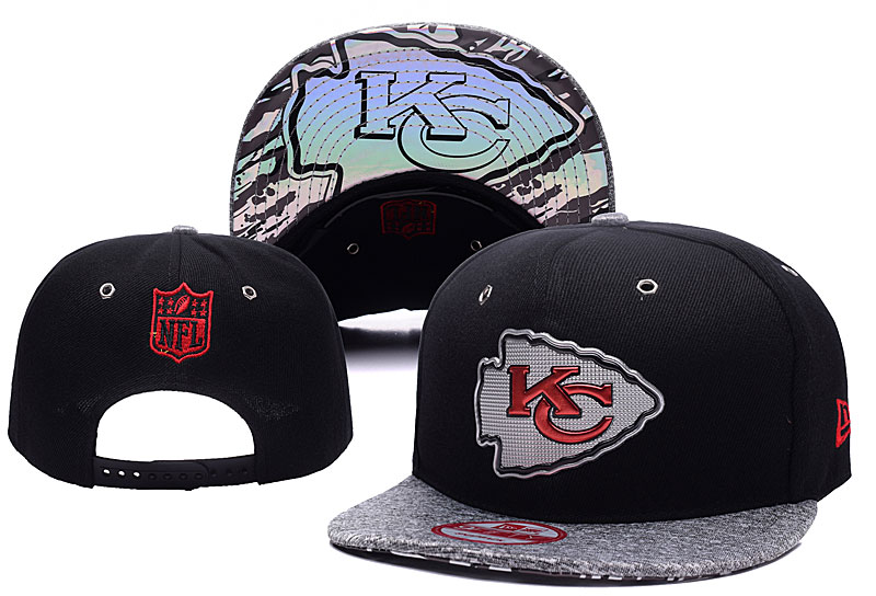Chiefs Team Logo Black Adjustable Hat YD