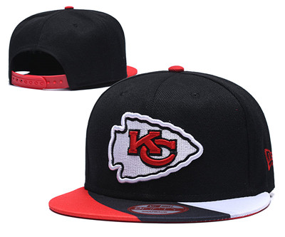 Chiefs Team Logo Black Red Adjustable Hat GS